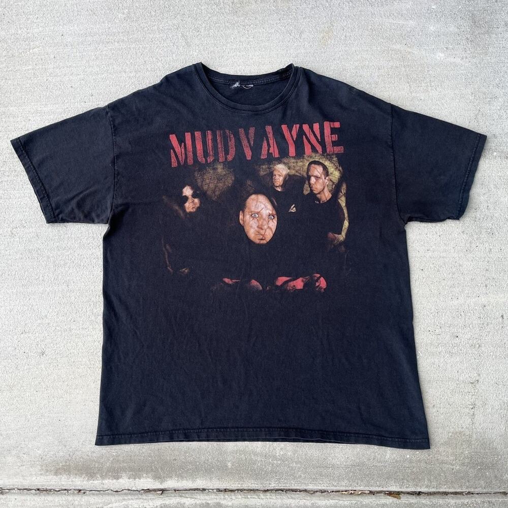 Vintage Y2K Mudvayne Band The New Game Tour Graphic T-Shirt Size XL Concert